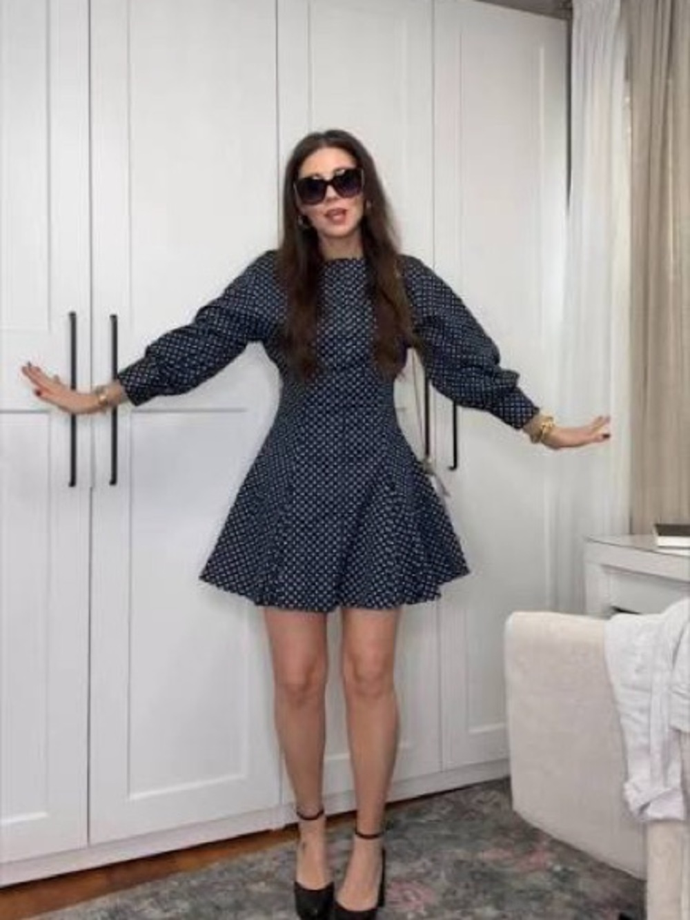 Hill House Navy Polka Dot Swing Dress - Picture 4 of 4